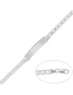 PULSERA CON PLACA PLATA 925MM