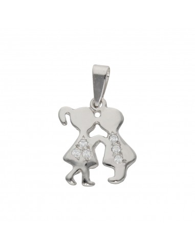 COLGANTE NIÑOS ORO BLANCO 18KL...