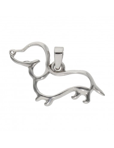 COLGANTE ORO BLANCO 18KL PERRO - 26X11MM