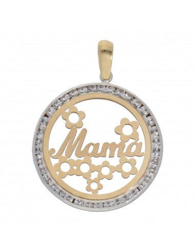 COLGANTE ORO 18KL MAMA CIRCONITAS - 20MM