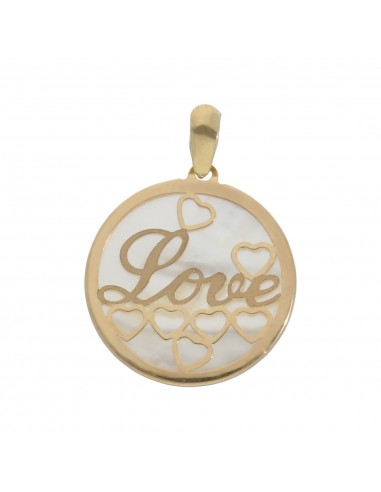 COLGANTE ORO 18KL LOVE NACAR - 17MM