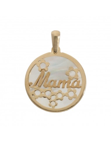 COLGANTE ORO 18KL MAMA NACAR - 17MM