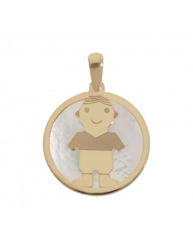 COLGANTE ORO 18KL NIÑO NACAR - 17MM