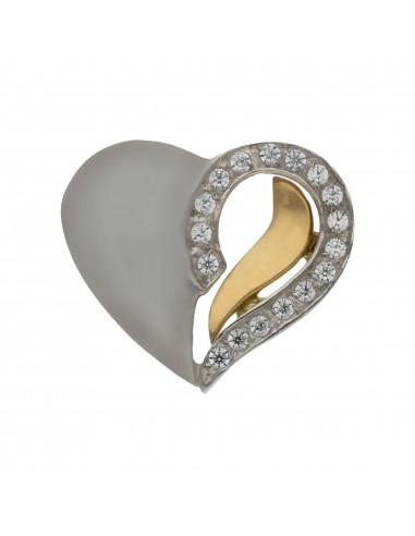 COLGANTE BICOLOR ORO 18KL CORAZON