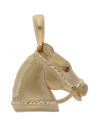 COLGANTE CABALLO ORO 18KL - 25X23MM