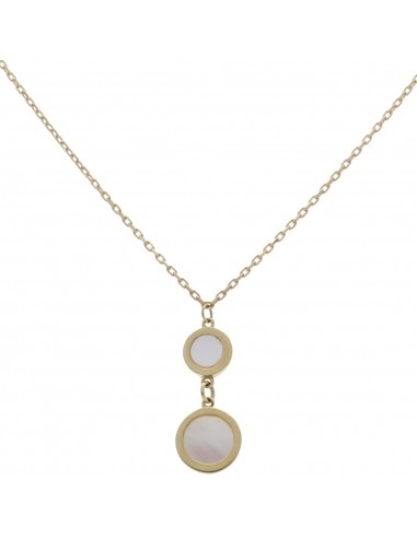 GARGANTILLA ORO 18KL CIRCULOS + NACAR
