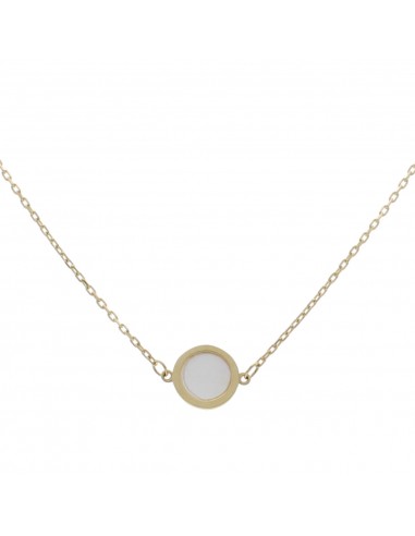 GARGANTILLA ORO 18KL CIRCULO + NACAR