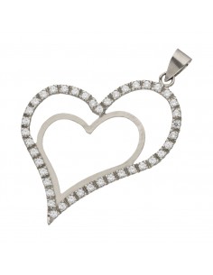 COLGANTE CORAZON ORO BLANCO...