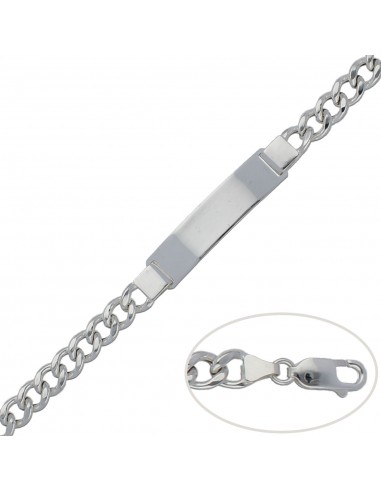 PULSERA BARBADA PLATA 925MM - 8MM