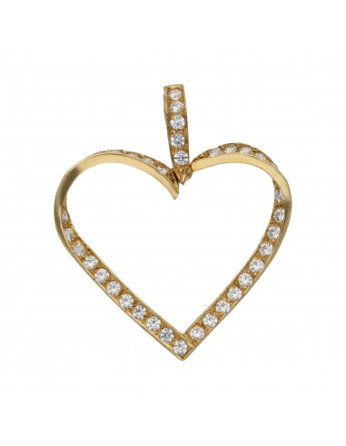 COLGANTE ORO 18KL CORAZON CIRCONITAS