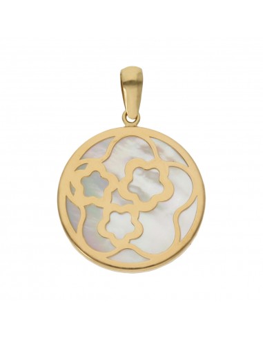 COLGANTE ORO 18KL FLORES NACAR - 16MM