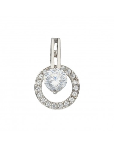 COLGANTE ORO BLANCO 18KL CIRCONITAS