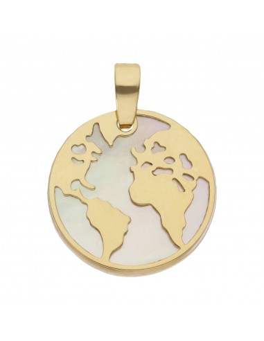 COLGANTE ORO 18KL NACAR MUNDO