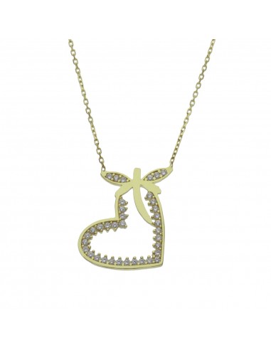 GARGANTILLA CORAZON + LIBELULA ORO 18KL