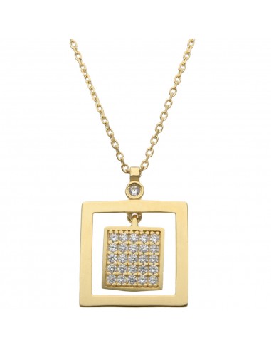 GARGANTILLA ORO 18KL CUADRADO CIRCONITAS