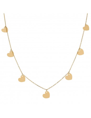 GARGANTILLA ORO 18KL CHARMS CORAZONES