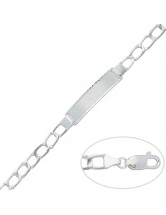 PULSERA CON PLACA PLATA...