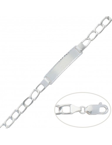 PULSERA CON PLACA PLATA 925MM - 6.50MM