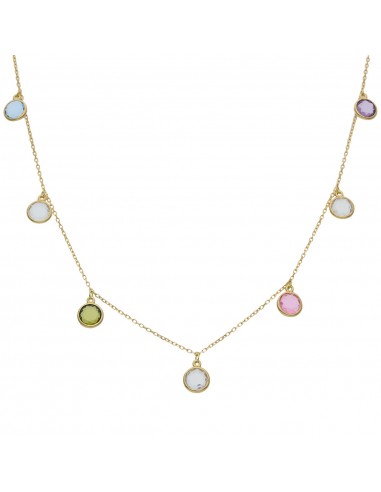GARGANTILLA ORO 18KL MINI CHARMS PIEDRAS
