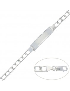 PULSERA CON PLACA PLATA...