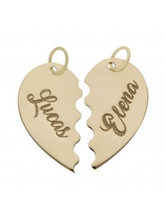 COLGANTE CORAZON PARTIDO...