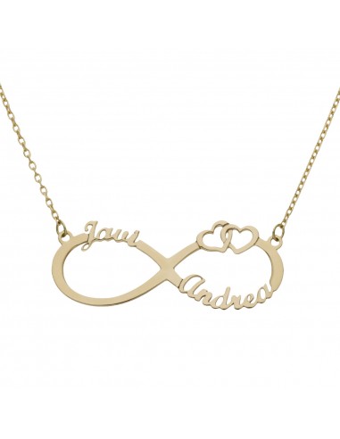 COLGANTE INFINITO + CORAZONES ORO 18KL