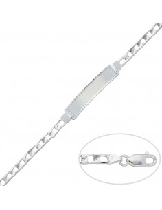 PULSERA CON PLACA PLATA...