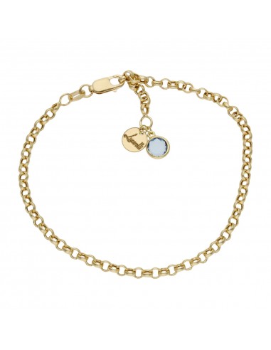 PULSERA MI HISTORIA 3MM ORO 18KL - AZUL