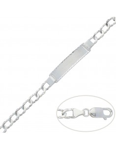 PULSERA CON PLACA PLATA...