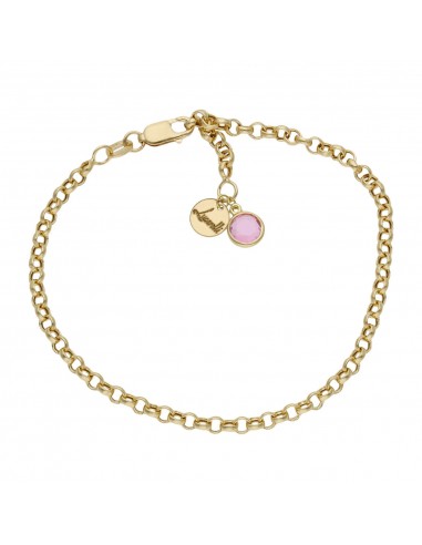 PULSERA MI HISTORIA 3MM ORO 18KL - ROSA