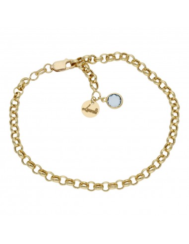 PULSERA MI HISTORIA 4MM ORO 18KL - AZUL