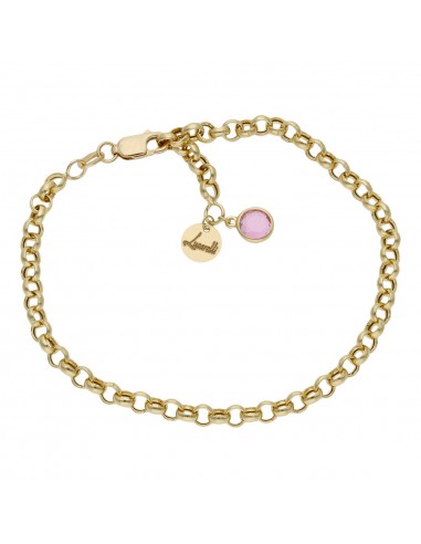 PULSERA MI HISTORIA 4MM ORO 18KL - ROSA