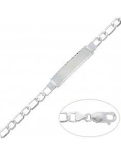 PULSERA CON PLACA PLATA...
