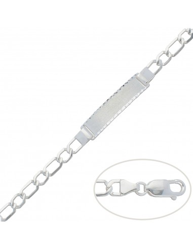 PULSERA CON PLACA PLATA 925MM - 6.50MM