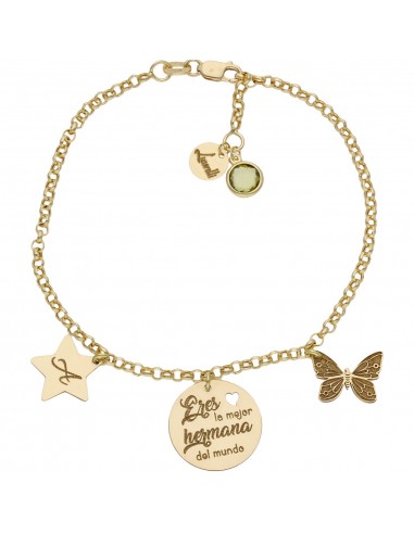 PULSERA MI HISTORIA HERMANA ORO 18KL