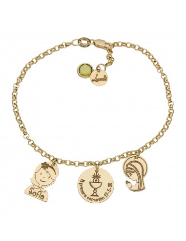 PULSERA MI HISTORIA COMUNION ORO 18KL
