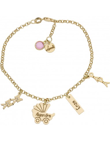 PULSERA MI HISTORIA NACIMIENTO ORO 18KL