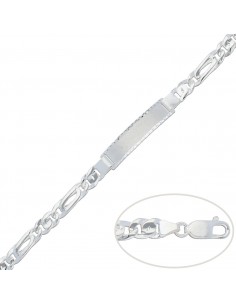 PULSERA CON PLACA PLATA...
