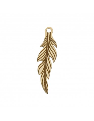 MI HISTORIA - ABALORIO PLUMA ORO 18KL
