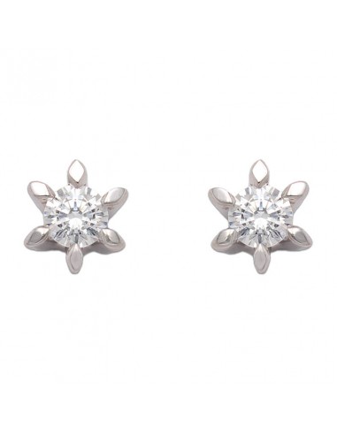 PENDIENTES ORO BLANCO 18KL DIAMANTES
