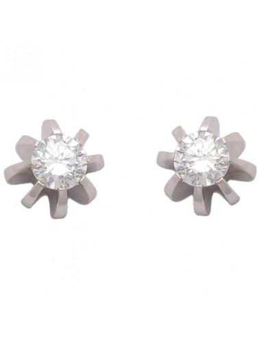 PENDIENTES ORO BLANCO 18KL DIAMANTES
