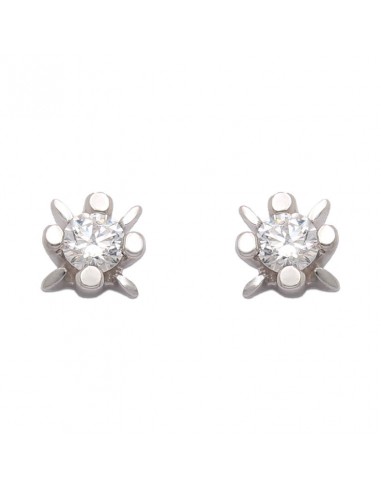 PENDIENTES ORO BLANCO 18KL DIAMANTES