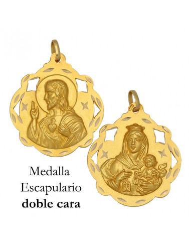MEDALLA ORO 18KL ESCAPULARIO - 30X34MM