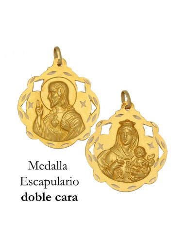 MEDALLA ORO 18KL ESCAPULARIO DE 25X28 MM