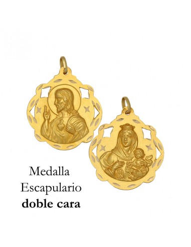 MEDALLA ORO 18KL ESCAPULARIO - 20x23MM