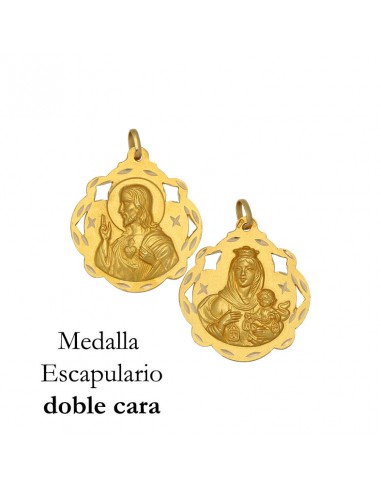 MEDALLA ORO 18KL ESCAPULARIO - 16X20MM
