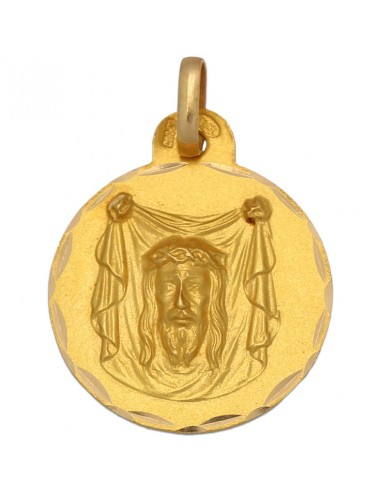 MEDALLA ORO 18KL SANTA FAZ MEDIDA 19MM