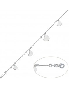 PULSERA CORAZONES PLATA 925MM