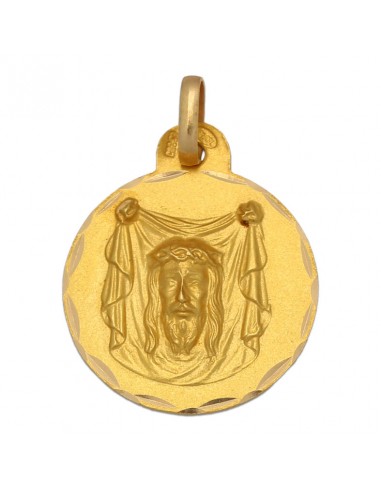 MEDALLA ORO 18KL SANTA FAZ MEDIDA 17MM