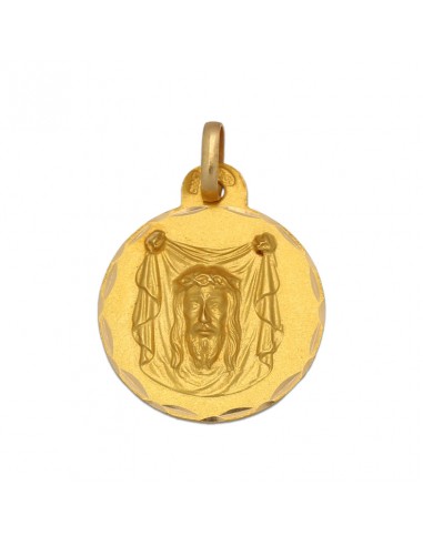 MEDALLA ORO 18KL SANTA FAZ MEDIDA 15MM